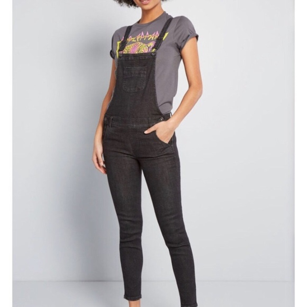 Madewell Black Denim Overalls